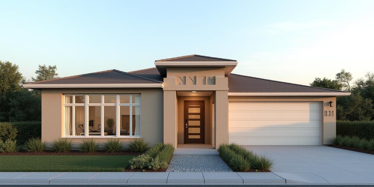 Modern single-family custom home with Spyder Construction logo overlay